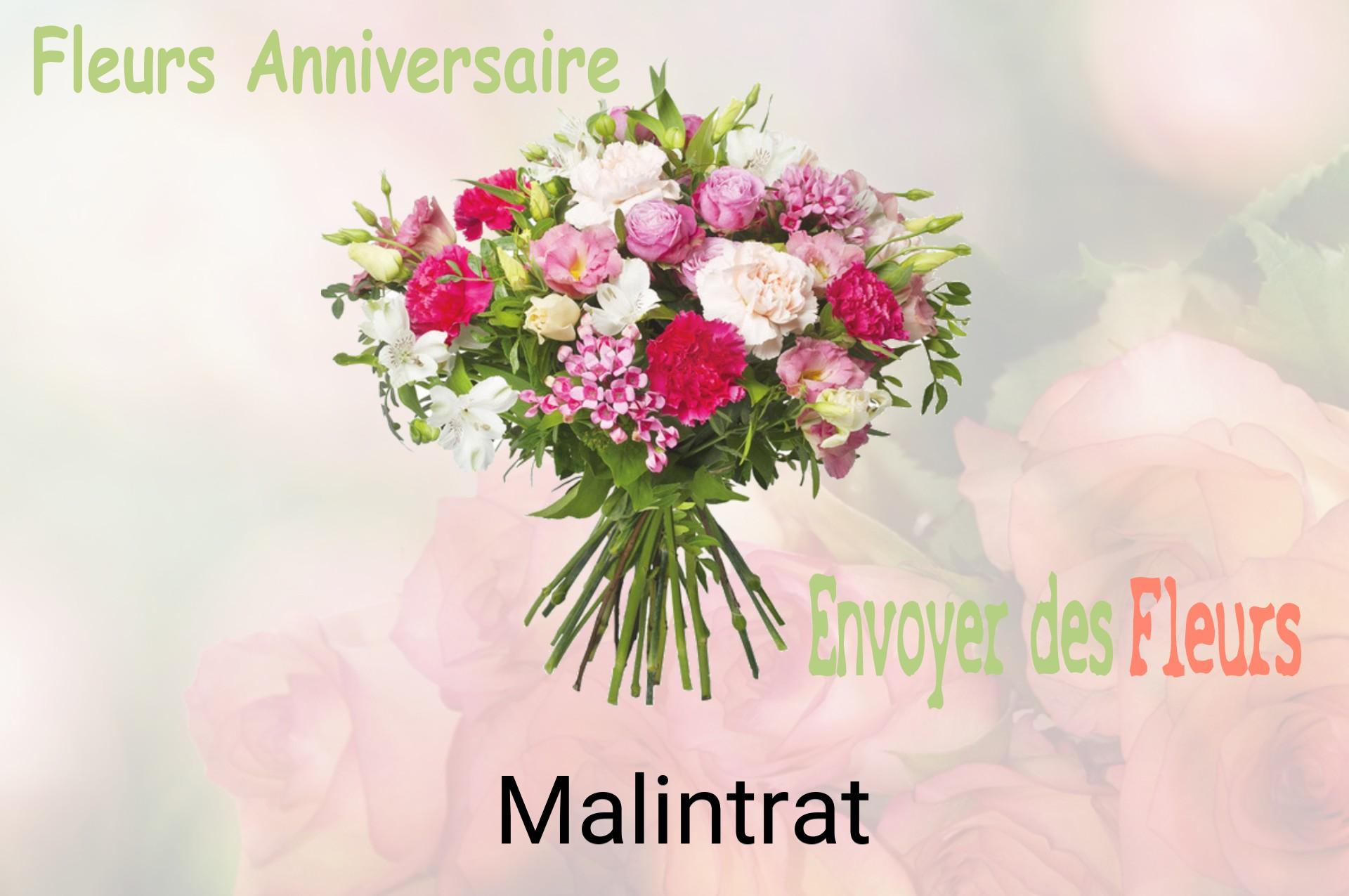 Bouquet de fleurs d’anniversaire livré à Malintrat