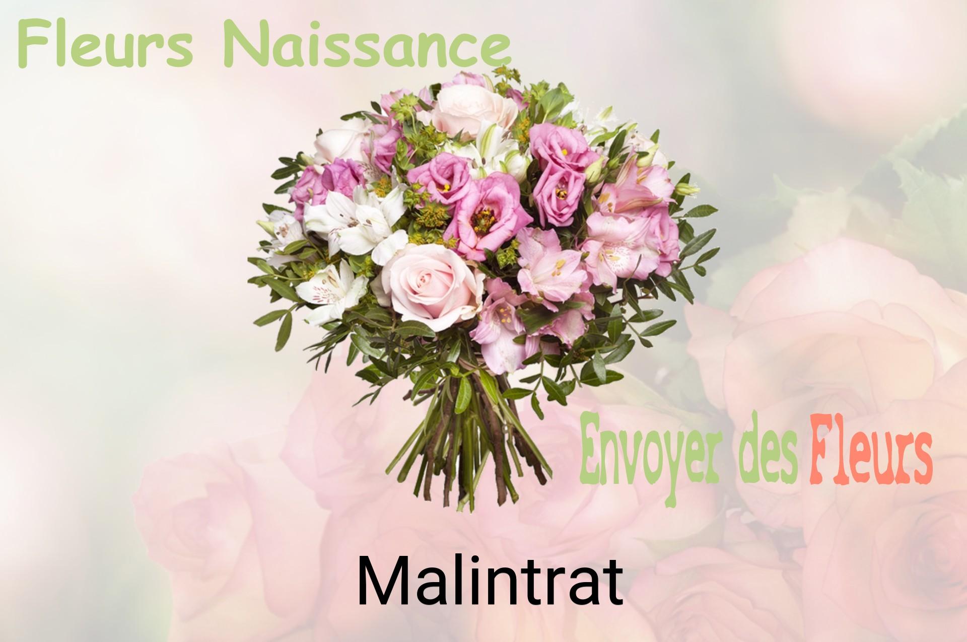 Bouquet de fleurs de naissance livré à Malintrat