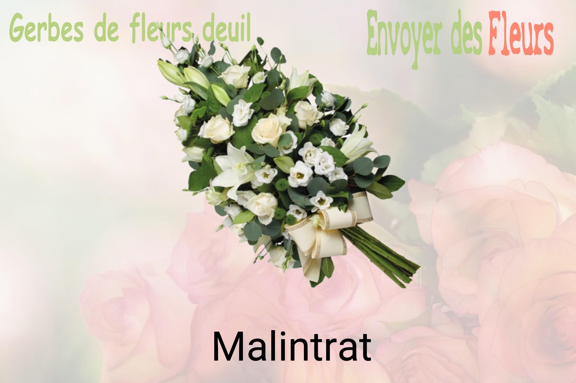 Gerbe de fleurs de deuil livrée à Malintrat